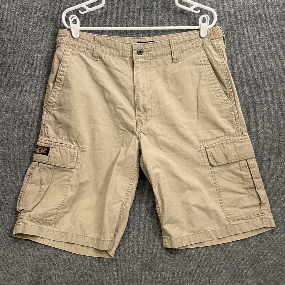 Vintage Polo Jeans Co Ralph Lauren Cargo Shorts Men's Sz 36 Khaki Tan Military